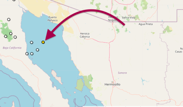Tembló en Puerto Peñasco, la madrugada de hoy; el sismo tuvo su epicentro en aguas del Golfo de California, según informa el SSN.