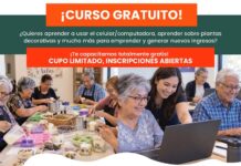Invitan a curso gratuito para personas de más de 55 años en Las Minitas