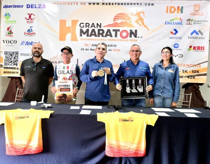 Supera los 2 mil 700 inscritos el Gran Maratón Internacional de Hermosillo 2026 a un mes de celebrarse; las rutas de 3 y 5 kilómetros serán gratuitas con la aportación de un kilo de ayuda para DIF Hermosillo y Banco de Alimentos.