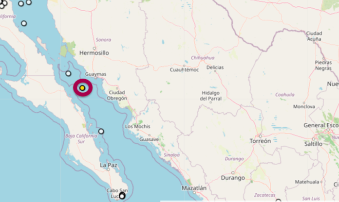 ¡Tembló en Guaymas!; información actualizada del Servicio Sismológico Nacional.