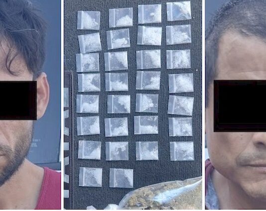 Caen dos sujetos en posesión de droga