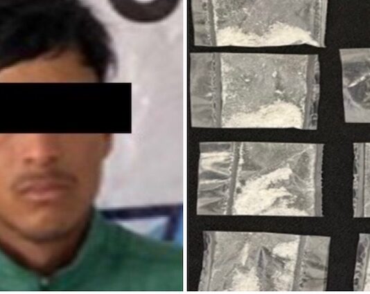 Aseguran metanfetamina y detienen a un sujeto