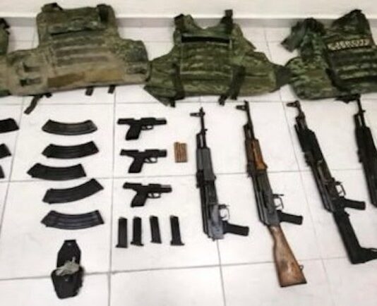 Aseguran armamento de alto poder