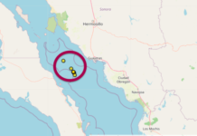 Enjambre de 7 temblores en menos de 48 horas frente a costas de Guaymas