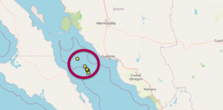 Enjambre de 7 temblores en menos de 48 horas frente a costas de Guaymas