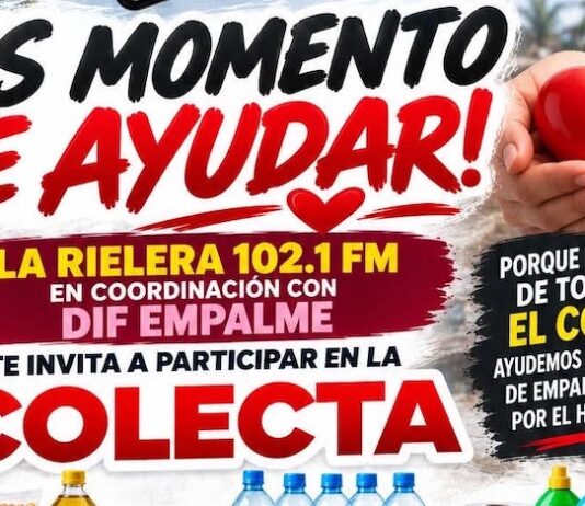 Realizan colecta de víveres para familias afectadas por ‘Polo’