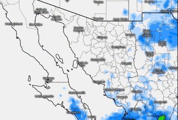 Cielo despejado sin posibilidad de lluvia, este día; consecuencia de un debilitamiento gradual de los efectos del monzón mexicano.