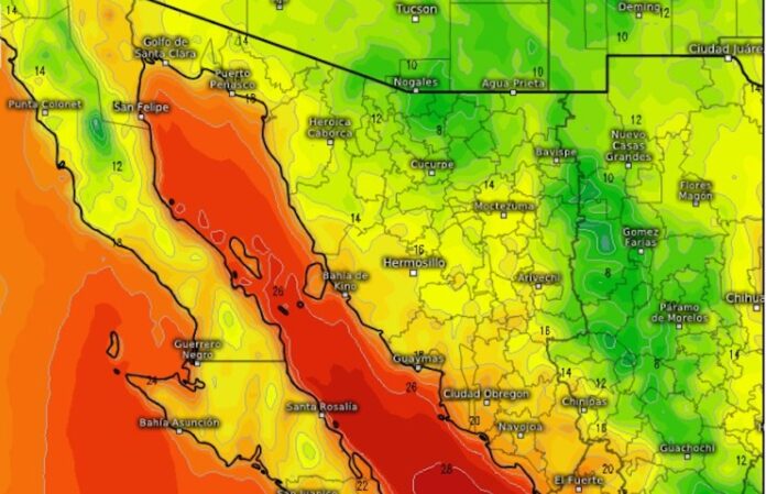 Se espera para hoy aproximación del frente frío número 2; con incremento de nubosidad, lluvias, rachas de viento y un descenso gradual de las temperaturas.