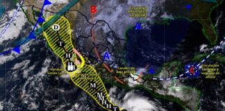 Se formó la depresión tropical Veintiuno-E en el Pacífico sur mexicano