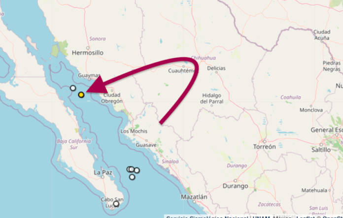 ¡Tembló en Guaymas!; información del Servicio Sismológico Nacional.