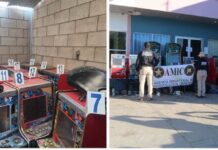 Aseguran 43 equipos de juegos de azar y droga durante cateo