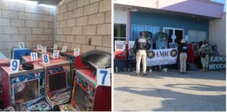 Aseguran 43 equipos de juegos de azar y droga durante cateo