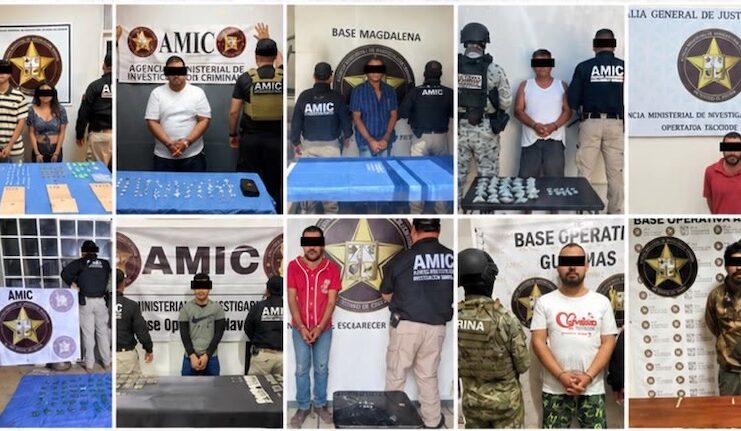 Realizan 31 cateos: 18 detenidos y más de 740 dosis de droga aseguradas