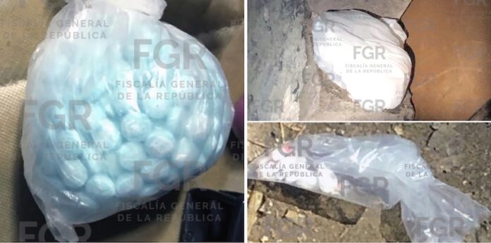 Aseguran pastillas con fentanilo, además de cocaína y metanfetamina; agentes federales realizan un cateo en la ‘Héroes’ y detienen a tres personas.