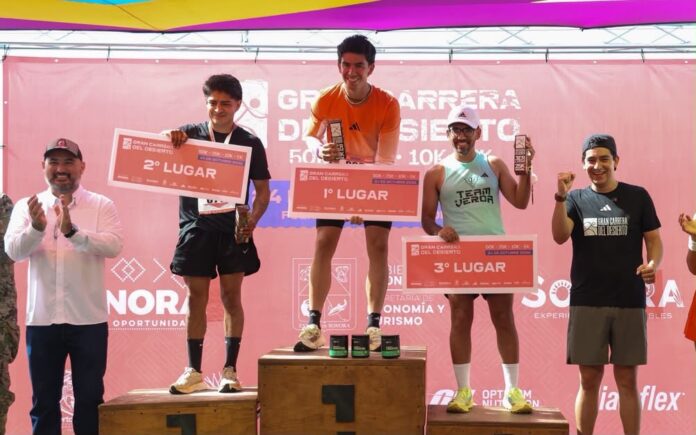 Gobernador Durazo potencia el turismo internacional con la Gran Carrera del Desierto; con más de 600 corredores en su quinta edición.