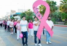 Realiza Ayuntamiento la actividad “Caminemos juntas contra el cáncer de mama”